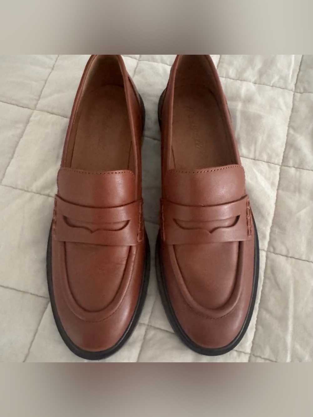 Madewell Brown Leather Penny Loafers